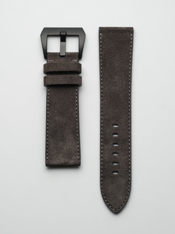 Dark grey leather watch on sale strap