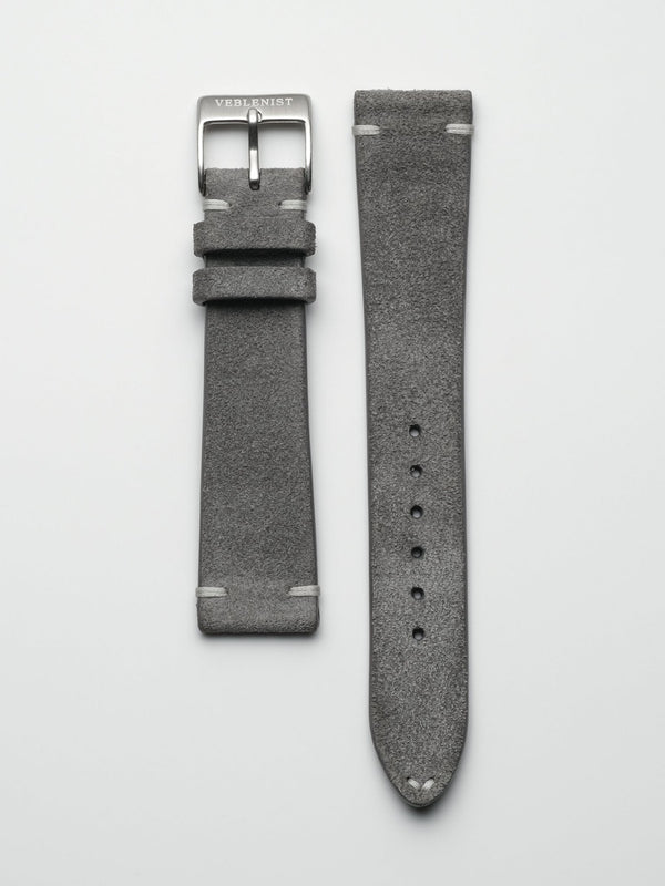 20mm Gray Classic Suede Watch Band