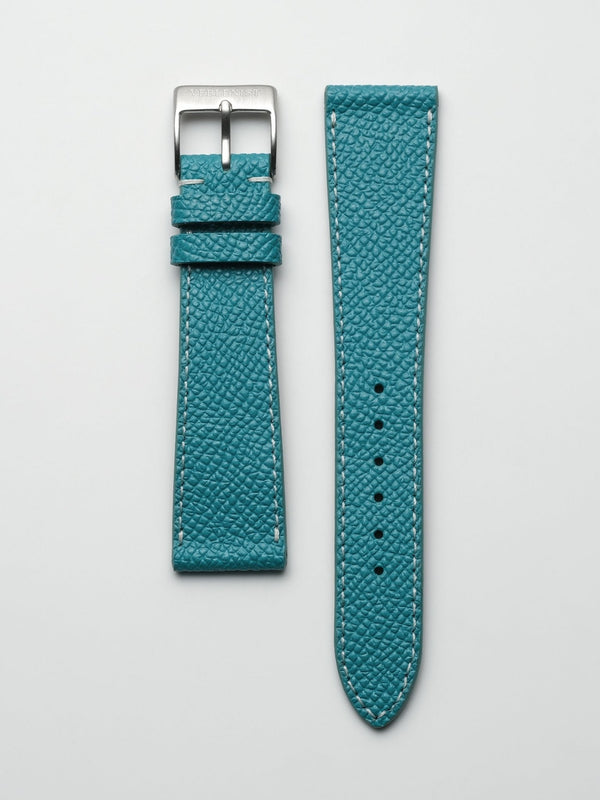 Aquamarine calfskin leather strap - 18 mm 545X