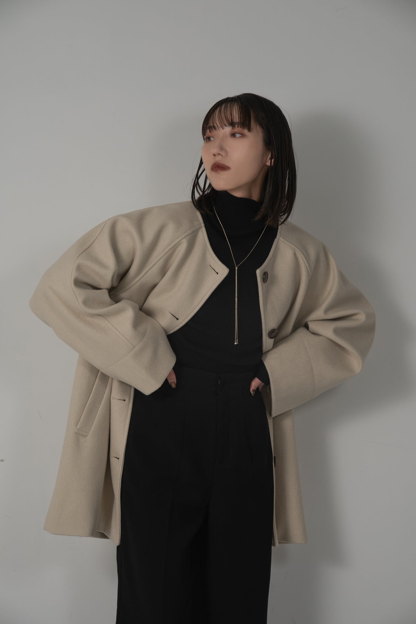 i_am big coller 2way midi coat 新品 peninsulaapplianceservice.com.au