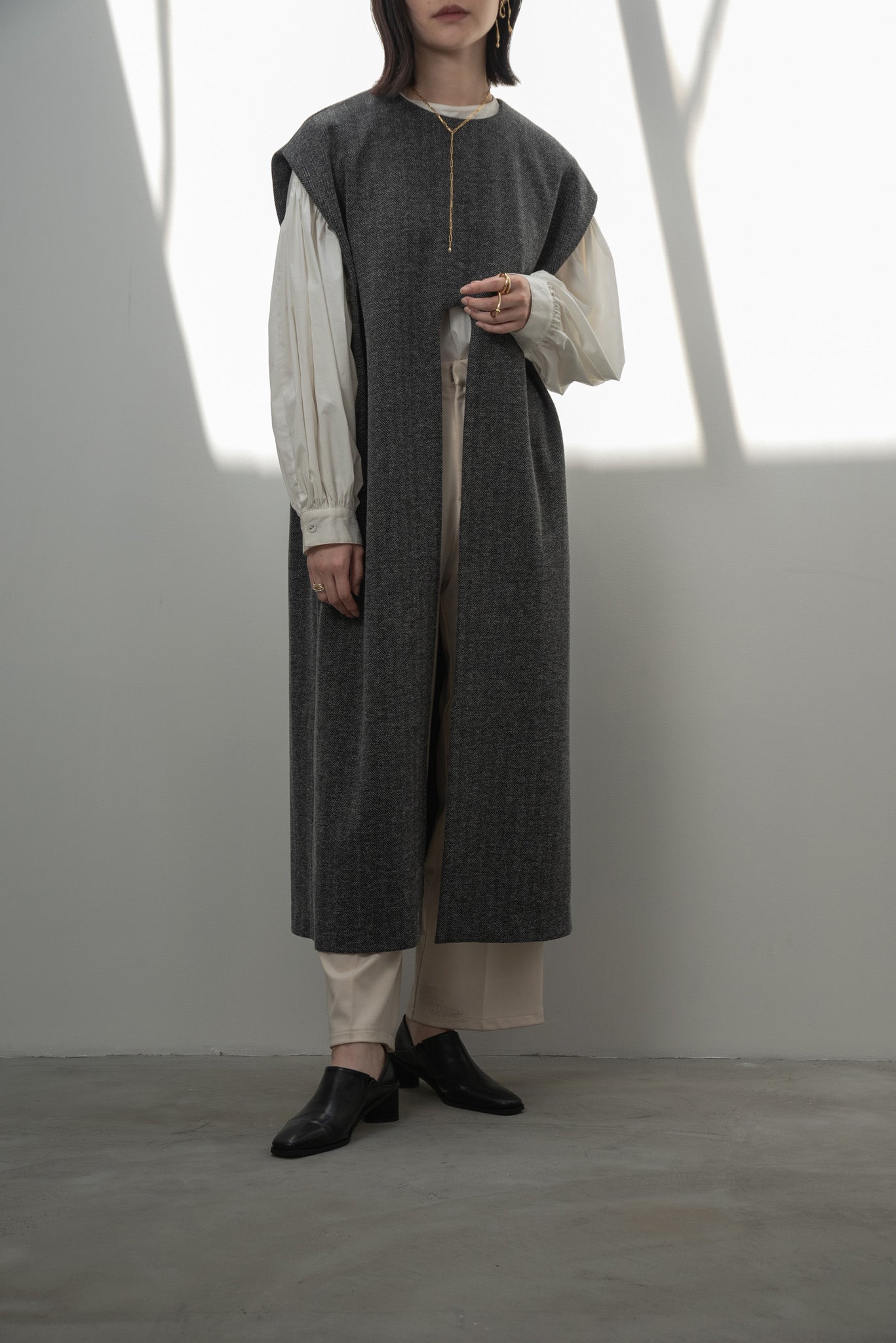 I_amI_am / eim / herringbone ensemble coat