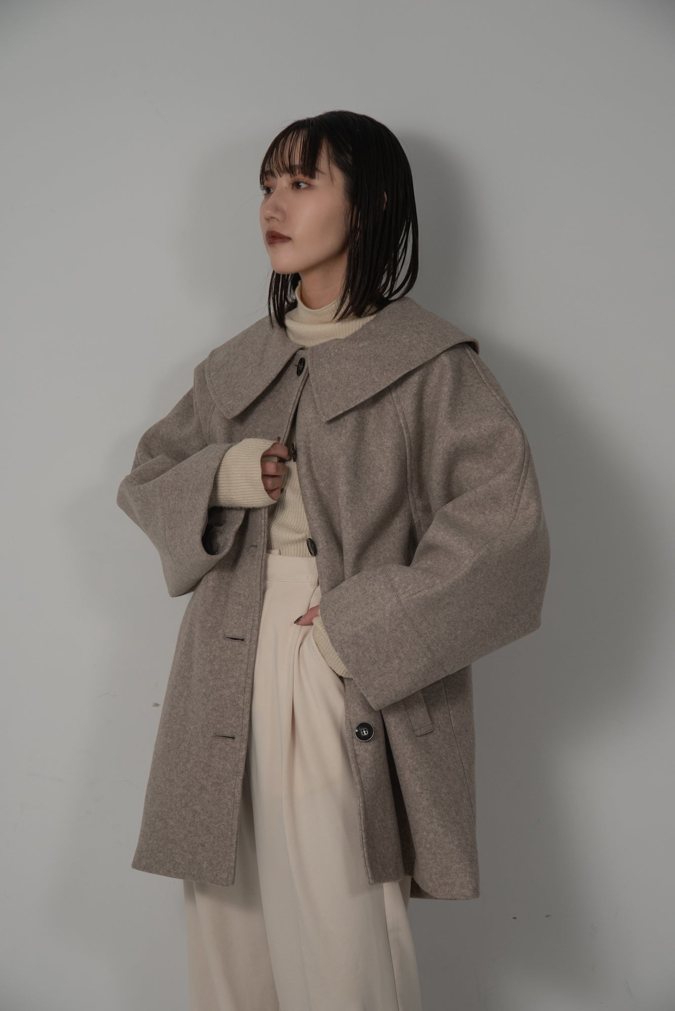 i_am big coller 2way midi coat 新品 peninsulaapplianceservice.com.au