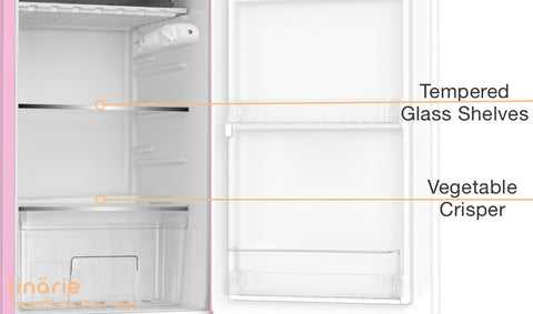 Linärie Appliances | Retro Mini Bar | Tignes| 90L Retro Mini Fridge Mini Bar with Built-In Freezer Compartment | Black LK90TTBLACK | Blue LK90TTBLUE | Pink LK90TTPINK | Red LK90TTRED