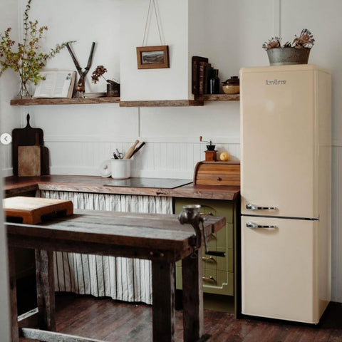 Reviving Nostalgia: Linarie's Annecy Retro Fridge in Cream at The Bushmans  by Georgya Schipp | Shop Now | Linärie Appliances | Best Sellers | Best Kitchen Appliances in Australia