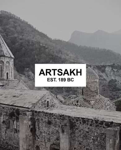 Artsakh Graphic Over Image of Dadivank