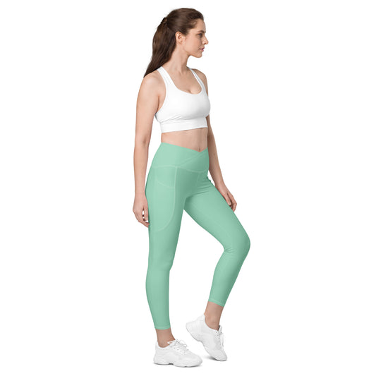 Forest Green Crossover leggings with pockets – Domestic Apparel