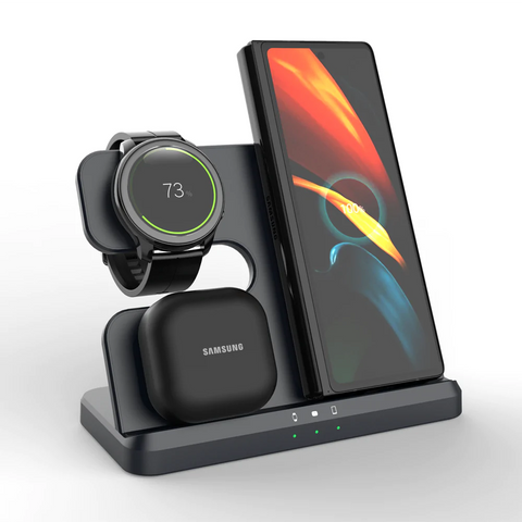 3 IN 1 FAST WIRELESS CHARGER STATION :