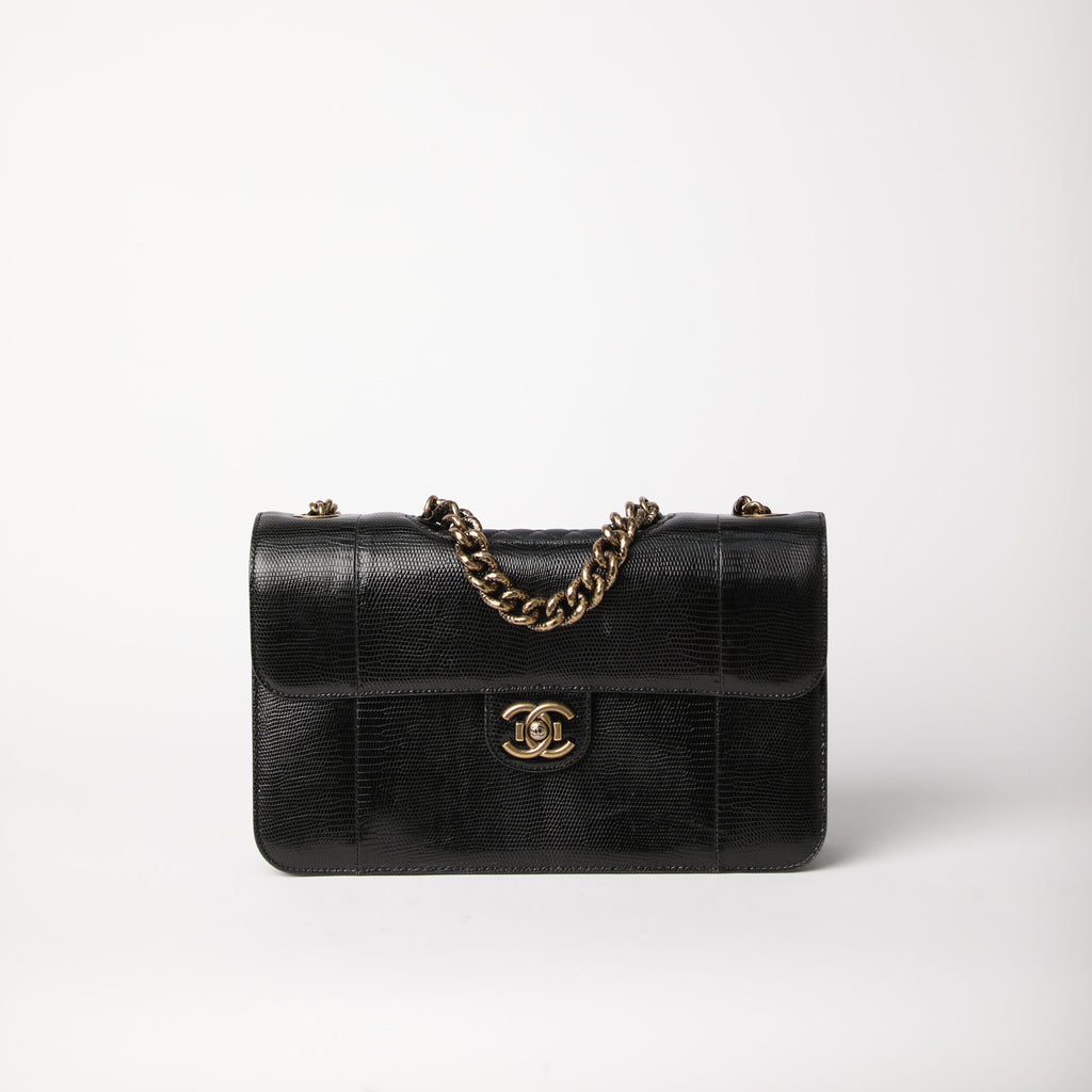 Chanel Paris CC 2005 Black Calfskin Quilted Leather Expandable PNY Max
