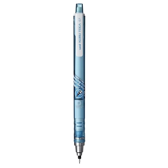 Uni Kuru Toga Mechanical Pencil, 0.5 mm, Light Blue – St. Louis Art Supply