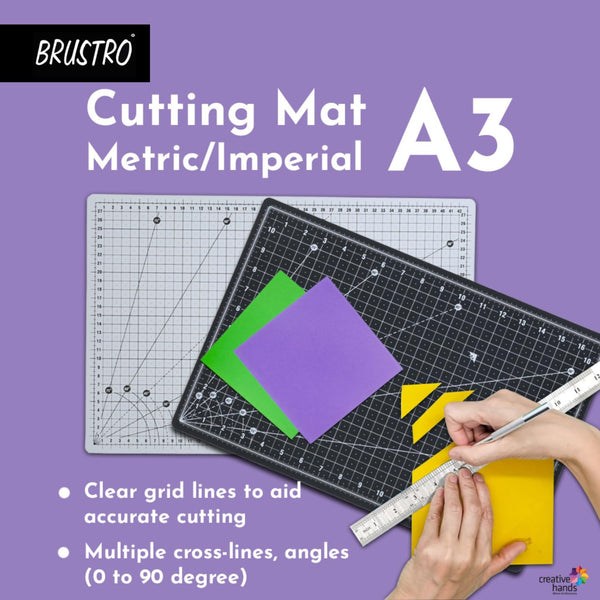 KT Flexible A3 Cutting Matt Double Sided with Marked Pattern and Grid (  size - A3)