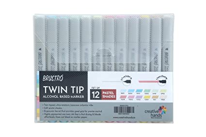 Buy Lakeer Touch Cool 12 Colours Twin Head Art Markers Touch Cool Pen For  Manga And Impression Sketch Marker For Art Lovers Designer And Artist  (White Body) Online at Best Prices in