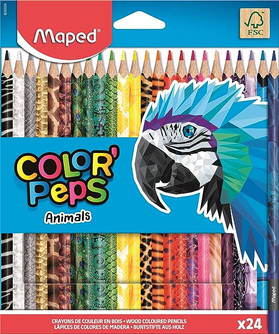 Buy Camlin Premium Triangular Colour Pencils Assorted pack of 24 shades  with Sharpener, Full size Online in India