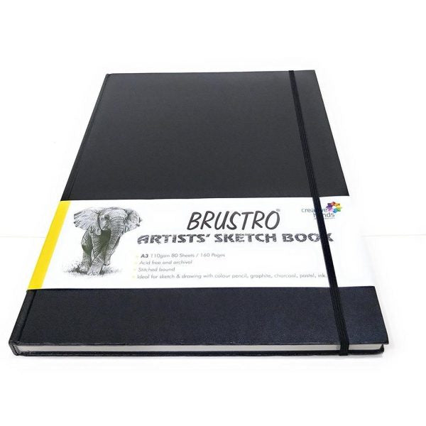 Brustro Artists Sketch Book A6 (Small) Size Stitched Bound 156 Pages 110  GSM, and Sketchbook A6 (Small) Size WIRO Bound, 116 Pages, 160 GSM (Acid  Free) - Buy Online - 77369645