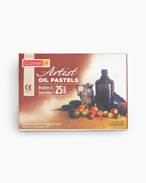 Pentel Arts Oil Pastels, Assorted colours, 1 pack of 25 sticks