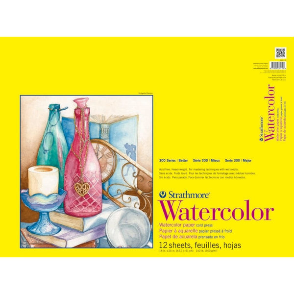 Strathmore 500 Series Ready Cut Watercolor Paper 140lb Cold Press 5x7 25  Sheets