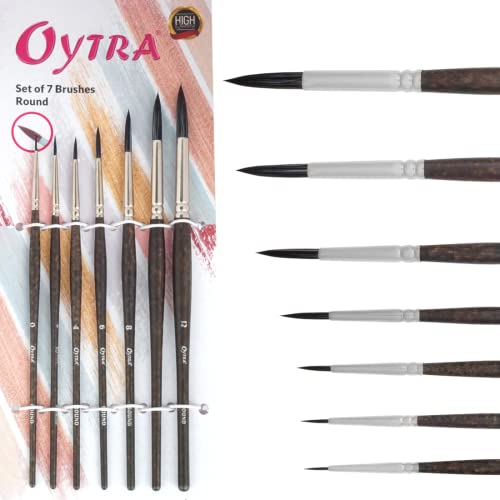 LorDac Arts Paint Brush Set, 7 Artist Brushes for Painting with