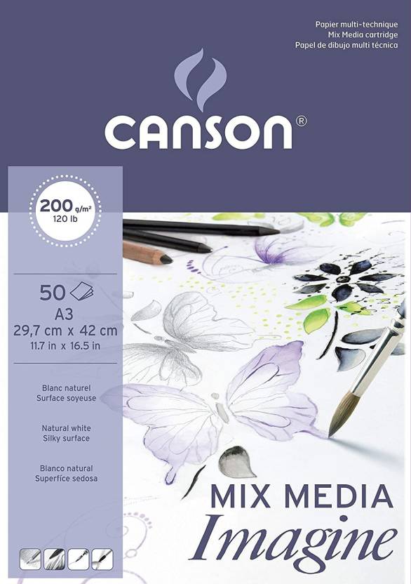 CANSON XL Extra White Sketch 90gsm A4 Paper, Fine Grain, Spiral Pad Short  Side, 120 Sheets, Ideal for Professional Artists & Students