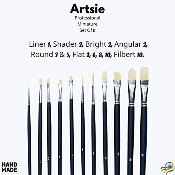  MTQY 5 in 1 Fan Paint Brushes Kit Professional Artist Acrylic  Paint Brushes Set for Watercolor, Acrylics, Ink, Gouache, Oil, Tempera  Painting