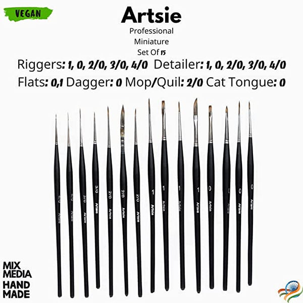ArtRight 14 Pcs Handmade Professional Artist Assorted Painting Brush Set  for Acrylic, Watercolor, & Gouache Painting with Brush Holder –  Cruelty-Free (Wood; Premium Matte) – Best Art Supplies Store Online Buy Art