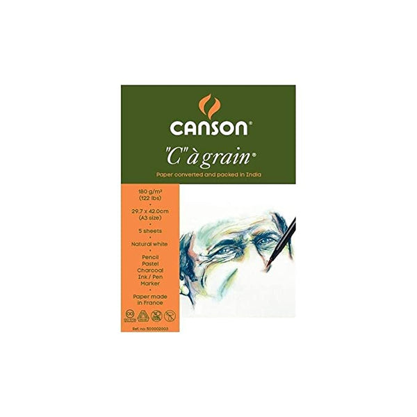 Canson XL Croquis 90 GSM Fine Grain A3 Paper Spiral Pad, 29.7x42cm (Iv