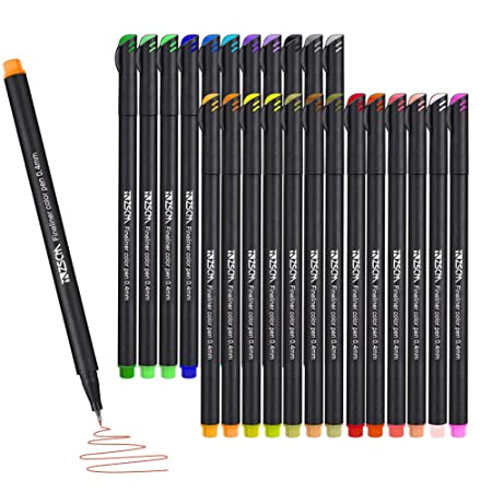 Colorful Fine Liner Pen Set Journal Pena 0.4 Mm Micron Fineliners  Menggambar Sketsa Spidol Tiralineas Seni Spidol Brashpen - AliExpress