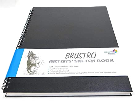 Buy Brustro Toned Paper - Grey Sketchbook Wiro Bound Size A5 120GSM (60  Sheets) 120 Pages Online at Best Prices in India - JioMart.