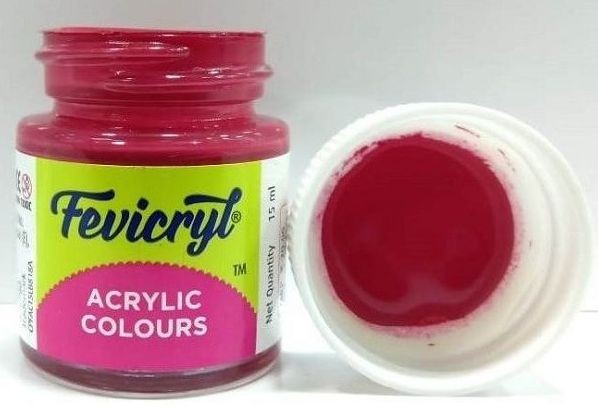Fevicryl Acrylic Colours 15 ml Coral Red-66, Pack of 2