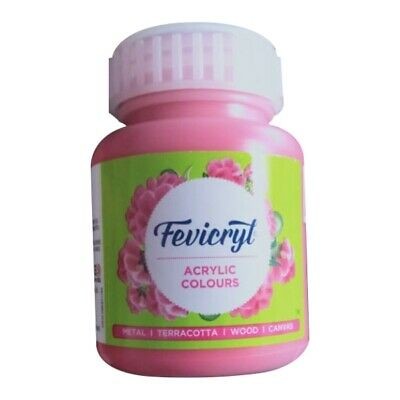 Fevicryl Fabric Acrylic Colour 15 ml No-18 Pink, Pack of 2