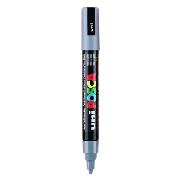 Uni-Ball Posca Pc-8K Bold Point Chisel Shaped Marker Pen (8.0 mm- Silv –