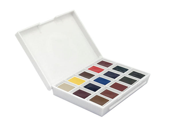 DANIEL SMITH 24 Color Hand Poured Watercolor Half Pan Set in a Metal Box -  Art By Masters