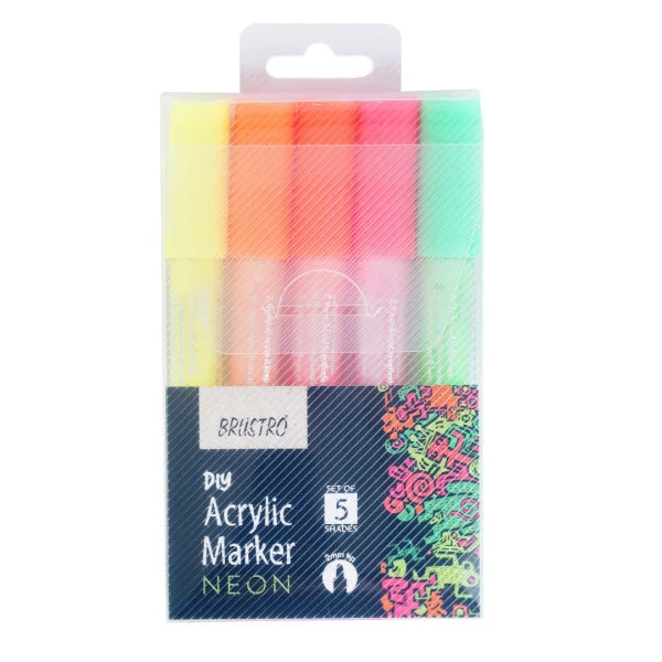 Brustro DIY Acrylic Marker ( Set of 12 vibrant colours) - Creative