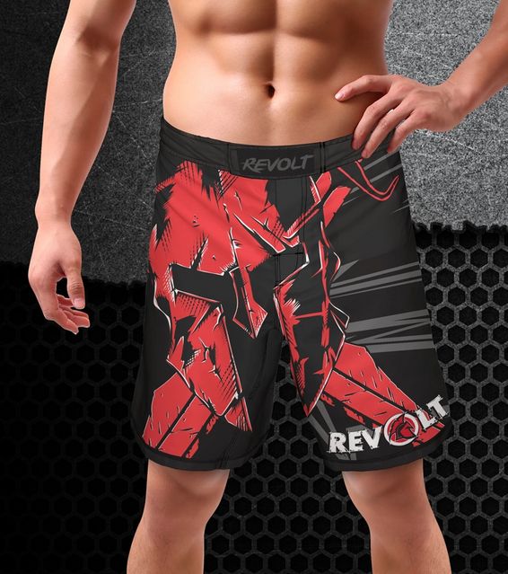 Revolt Athletics Fight Shorts Skull für MMA, Boxen, Grappling, Kickboxen, Muay Thai - Revolt Athletics product image