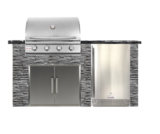 TRU Innovative 5 Foot Grill Island - With 25 Inch Blaze Grill, Doors, – NYC  Fireplaces & Outdoor Kitchens