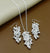 New Trendy 925 Sterling Silver Jewelry Sets Simple Fashion Insect Moon Round Ball Necklace Earrings Sets For Woman Gift