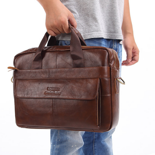 Bolsa Masculina Transversal de Couro Qualidade Premium Site Calanto