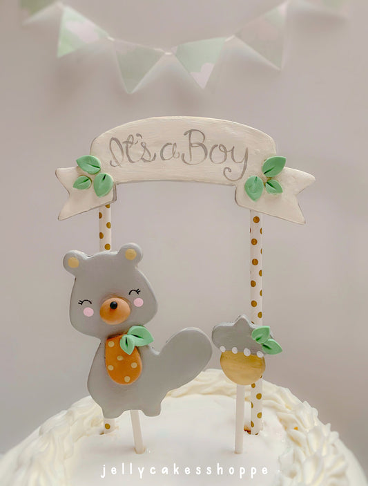 Woodland Baby Shower Cake Topper for Girl – jellycakesshoppe