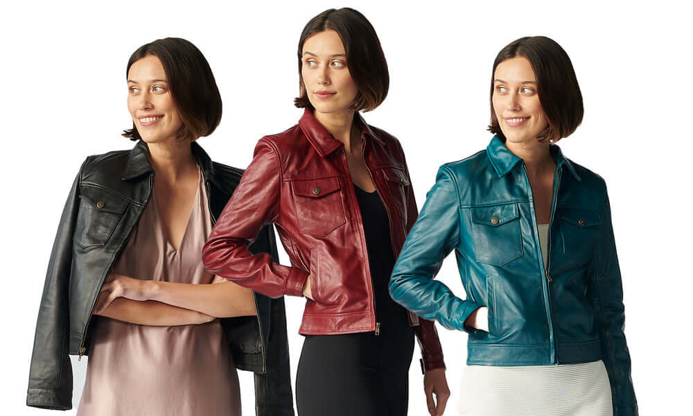 STUTTGART LEATHER JACKET FOR WOMEN