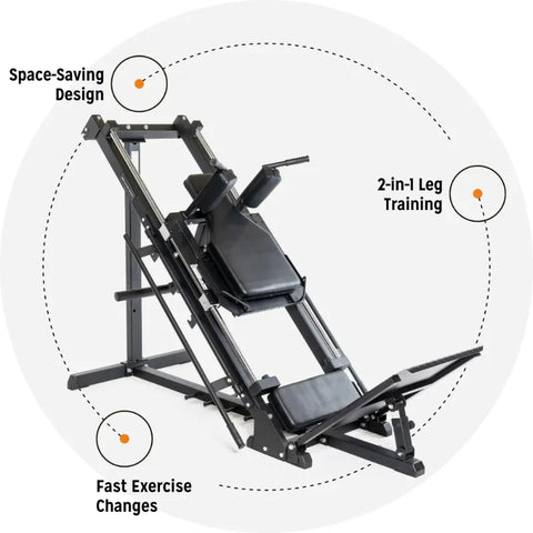 traditional leg press hack squat machine
