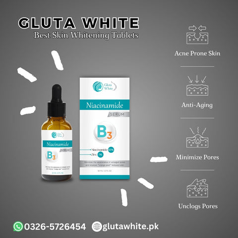 niacinamide serum for open pore gluta white