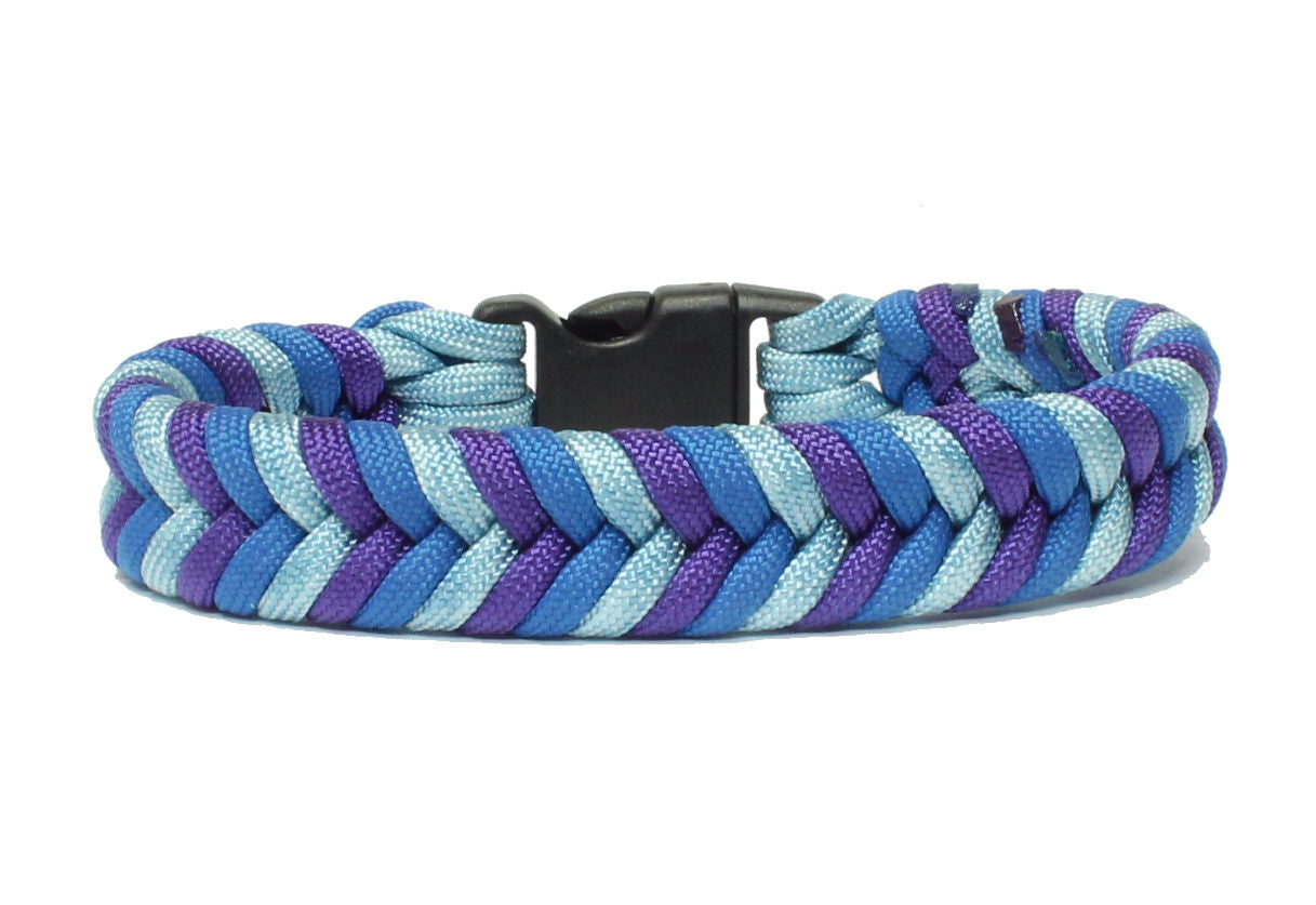 Custom Stitched Fishtail Paracord Bracelet (Solid Colors) 8