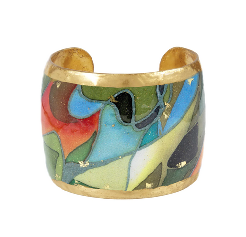 Stockholm Enamel Cuff Bracelet, Gold Leaf, by Evocateurr