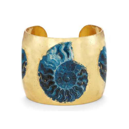 Stockholm Enamel Cuff Bracelet, Gold Leaf, by Evocateurr