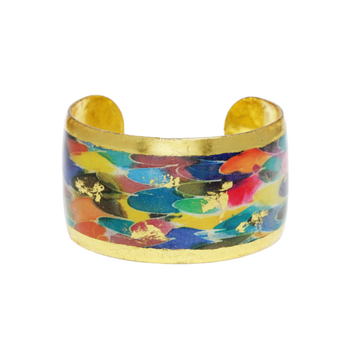 Stockholm Enamel Cuff Bracelet, Gold Leaf, by Evocateurr