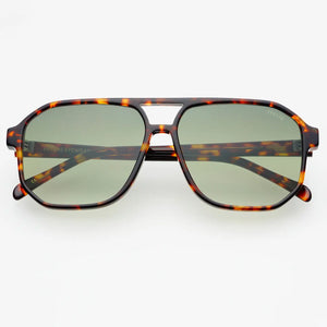 Billie Aviator Sunglasses (Tortoise/Green) - Indy Jo
