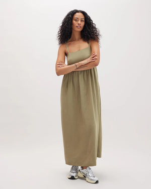 Linen Maxi Dress | Dried Sage - Indy Jo
