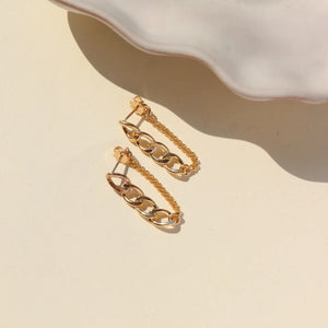 Alex Chain Stud Earrings in 14k Gold Fill - Indy Jo