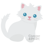 Sugar Puff white kitten