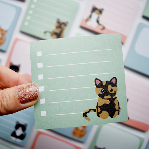 Cute Cats Grid Sticky Notes – Chester & Pearl