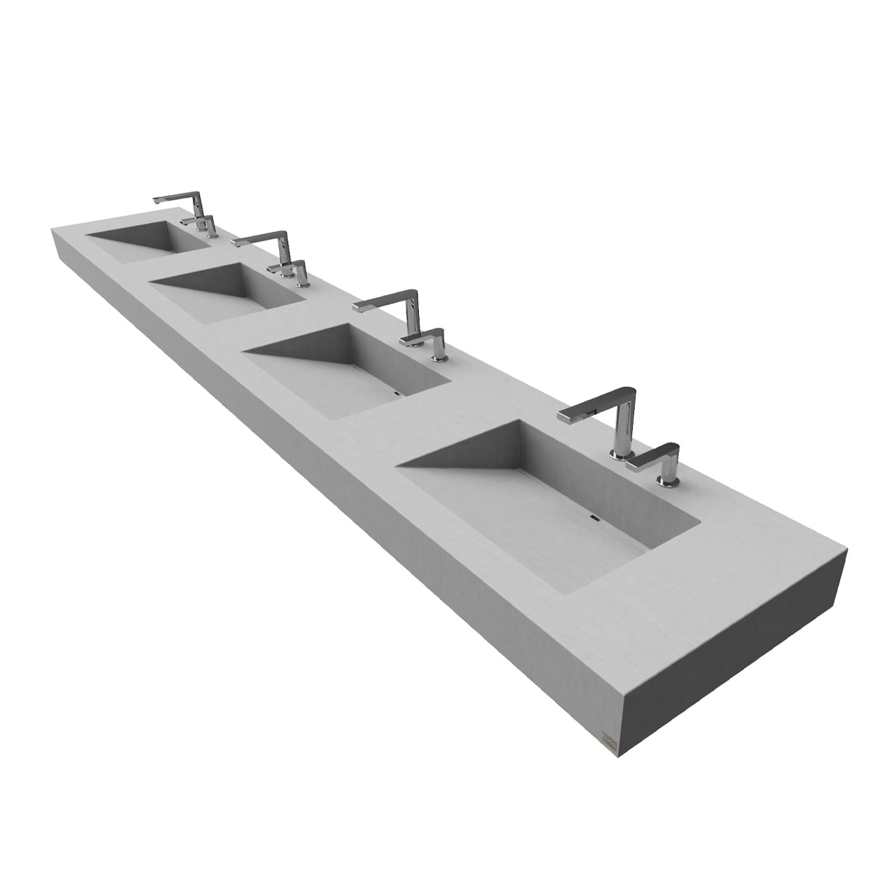 ADA 4-Station Commercial Quad Ramp Sink