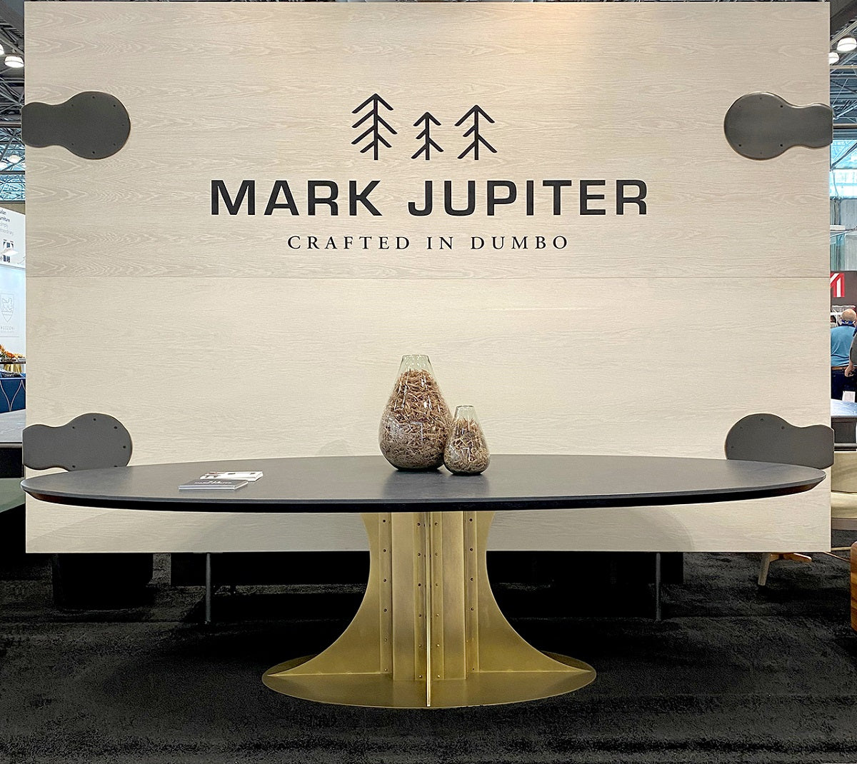 Mark Jupiter headquarters with custom table in the foreground.